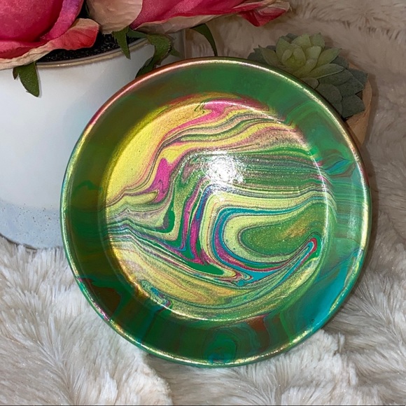 Other - Fluid Art ring dish trinket tray beautiful unique gift idea